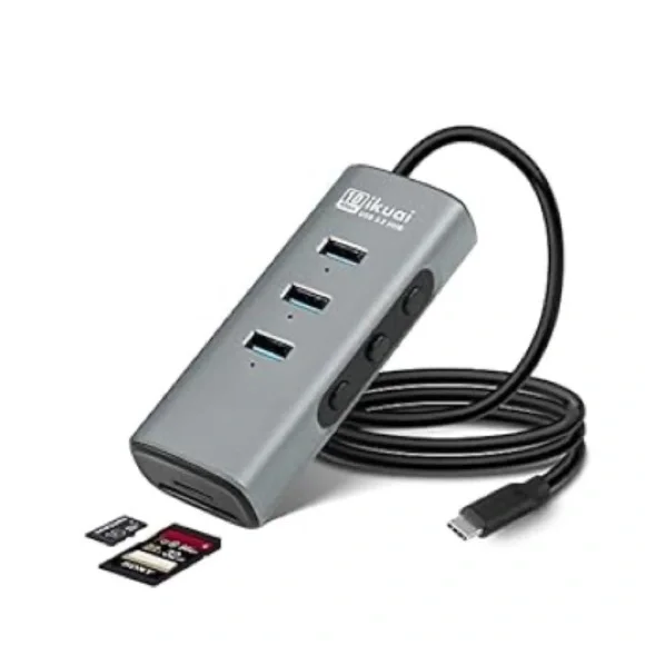 Gray USB-C Hub Adapter