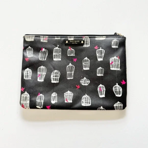 Kate Spade Bird Cage Zipper Pouch Clutch