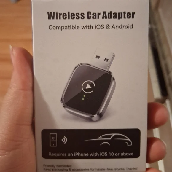 Wireless Car Adapter for iOS & Android - Black