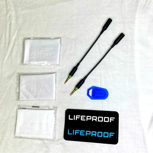 LifeProof OEM headphone adapters microfiber cloths tool & logo sticker iPhone 6