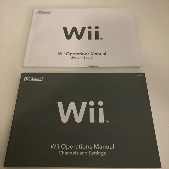 Nintendo Wii Operations Manual Set - White and Black