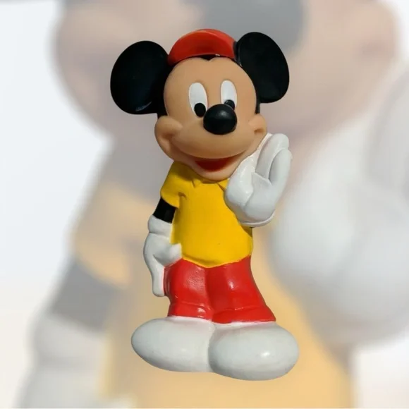 PlaySkool Mickey Mouse Baby Toy Squeezable Vintage Walt Disney 1982 CAKE TOPPER