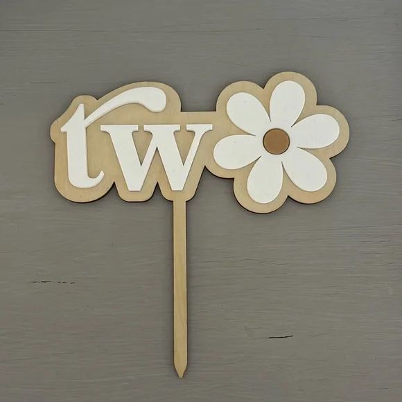 Two Daisy Cake Topper
