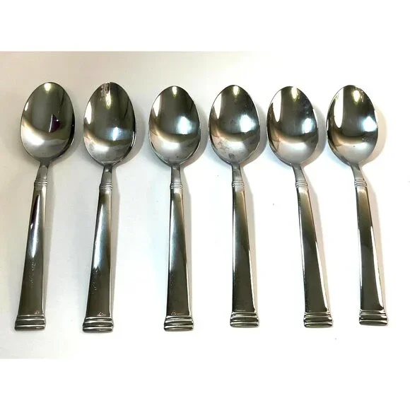 PARADISE by Towle Living Collection Stainless 18/0 Soup Spoon Lot of 6