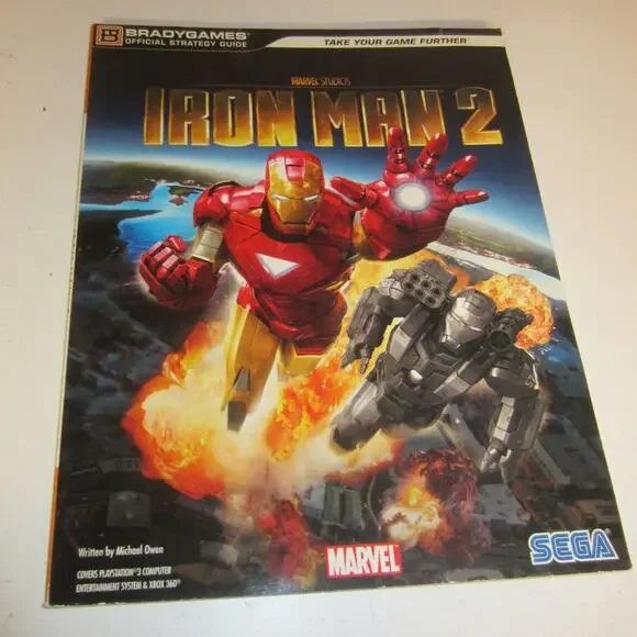Iron Man 2 BradyGames Official Strategy Guide Marvel Sega Xbox 360 PS3
