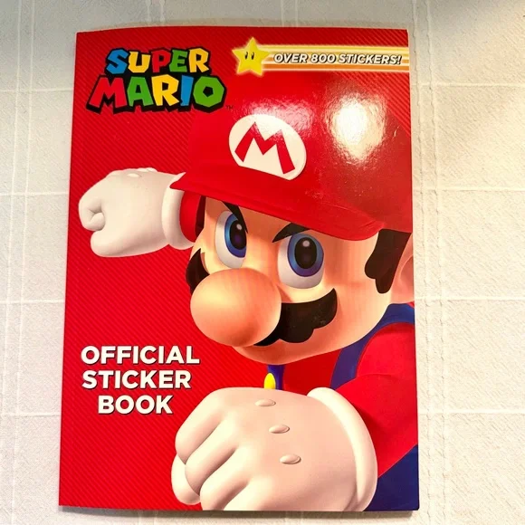 Nintendo Super Mario Sticker Book - Red and Blue