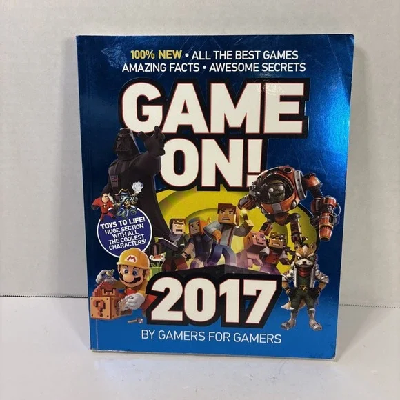 Game On! 2017 Scholastic Video Game Guide Book Facts Secrets Minecraft Mario