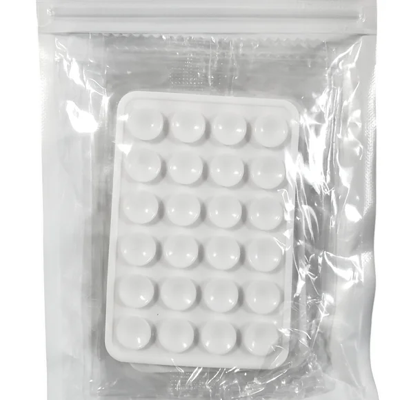 Silicone Double-Sided Suction Phone Case Strong Grip Pads 3 Pack - White