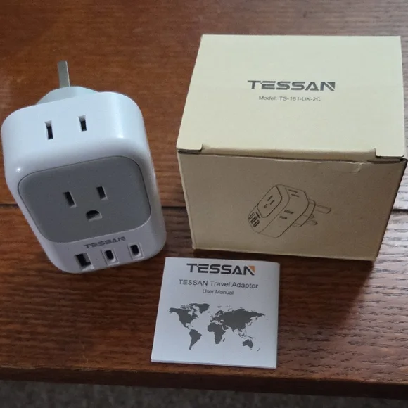 TESSAN US to UK Plug Adapter