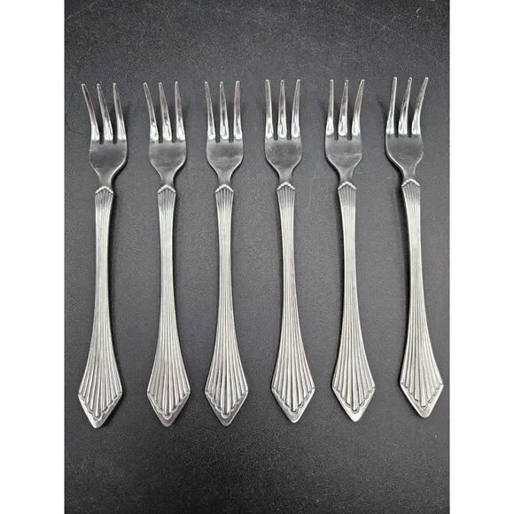 Vintage Towle Supreme Cutlery Primavera Cocktail Seafood Forks set of 6