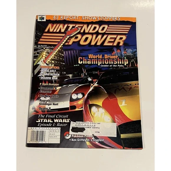 1999 Nintendo Power Magazine July Vol #122 Includes WWF Attitude Poster