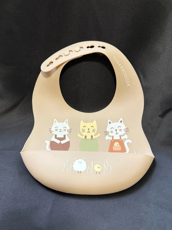 Sugar Booger Baby Silicone Bib Adjustable Easy Clean