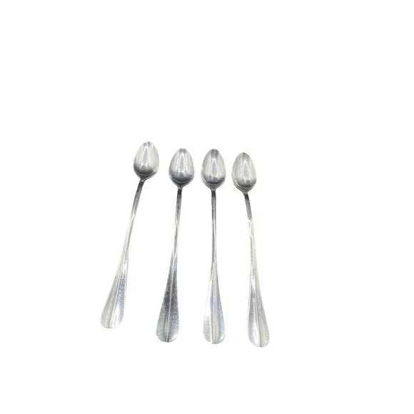 Mikasa Iced Tea Spoons Set of 4 Stainless Steel 18/0 Long Handle 7.5 inch Silver