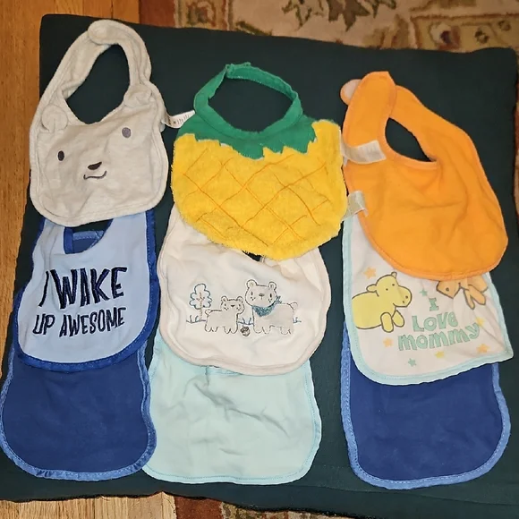 Colorful Baby Bib Set - 9
