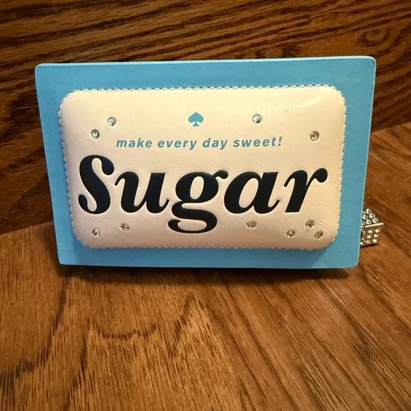 New - Kate Spade: Coffee Break 3D Sugar Packet Small Card Holder