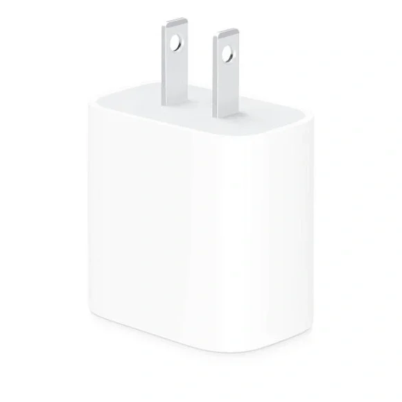 White Silver Apple 20W USB-C Power Adapter