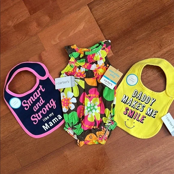 Carter's Baby Bib and Bodysuit