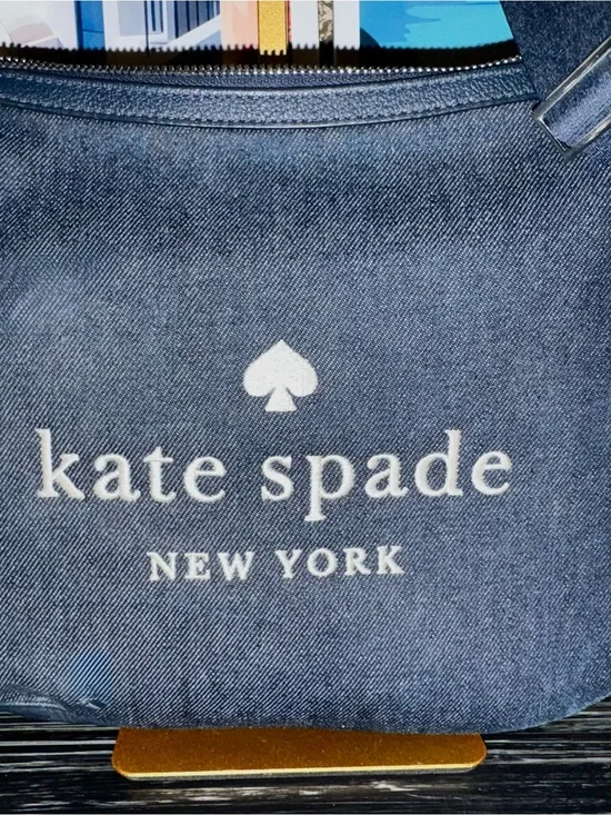 Kate Spade navy Denim Embroidered Crossbody Purse handbag - NWOT