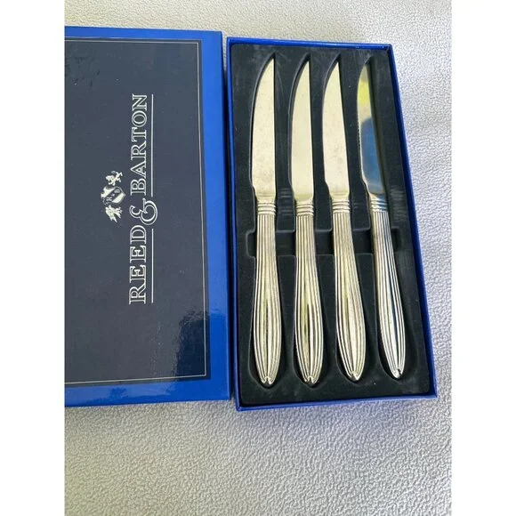 Reed Barton Steak Knives Jubilee Flatware Korea Stainless Steel‎ 9 1/2