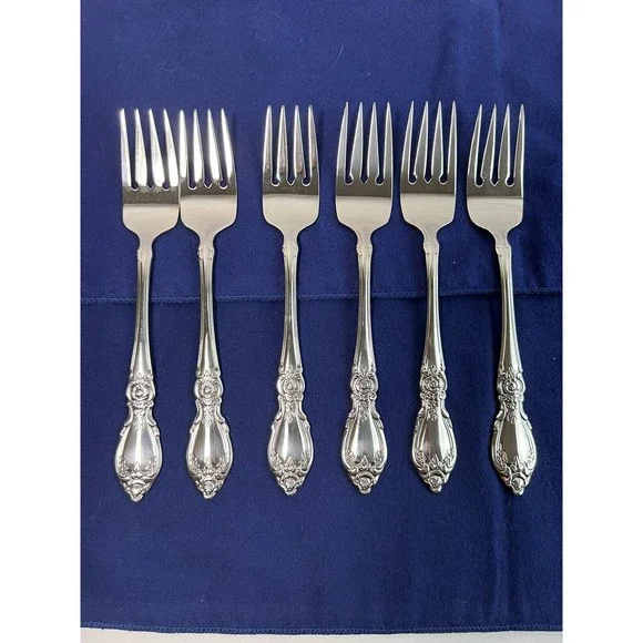 ONEIDA Stainless Community PLANTATION Set Of 6 Salad‎ Forks 6-3/4