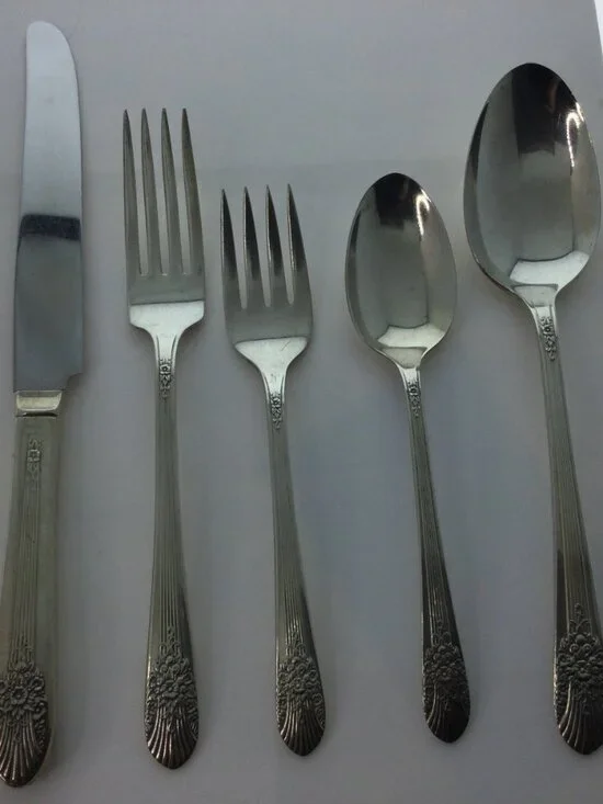 VTG Orleans Century Sterling Silver Flatware 5-piece Place Setting