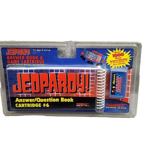 1995 Tiger Electronic Jeopardy Electronic Game Cartridge & Answer Book #6 NIP