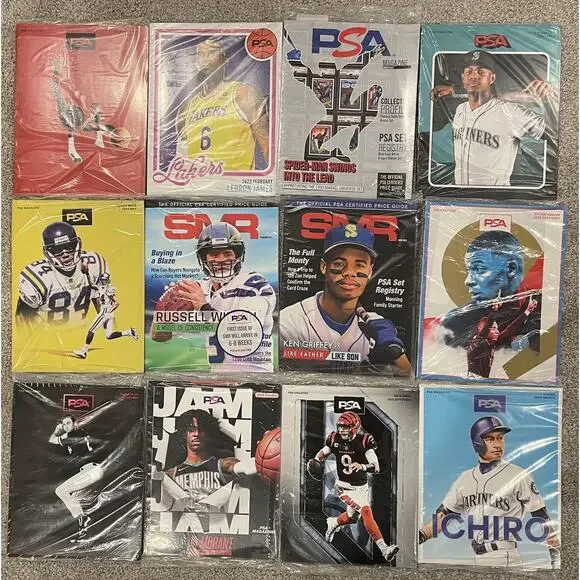PSA Magazine Lot of 12 2021-2023 LeBron Jordan Mbappe Morant Jeter + More