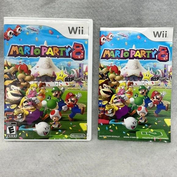 COPY - COPY - Wii Mario party 8 case and instructions booklet only