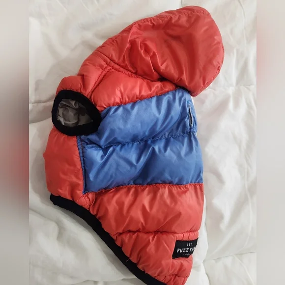 Red and Blue Fuzzyard Dog Jacket Size 1