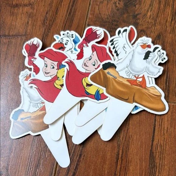 NWOT Little Mermaid 12 Cupcake Toppers Birthday Party Decorations