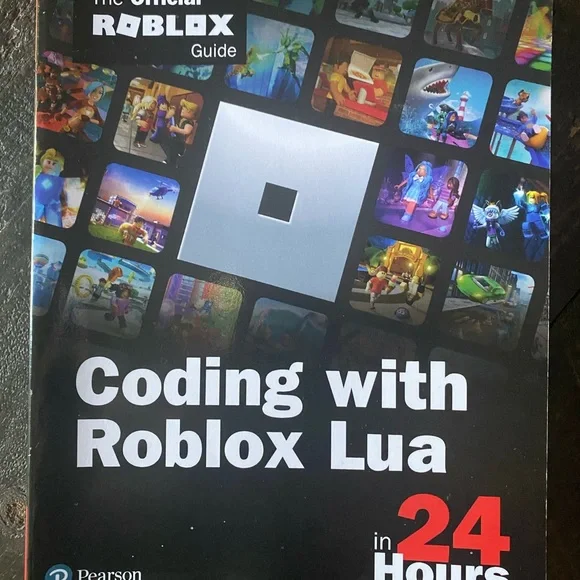 Pearson Roblox Lua Coding Guide with Black and White Cover