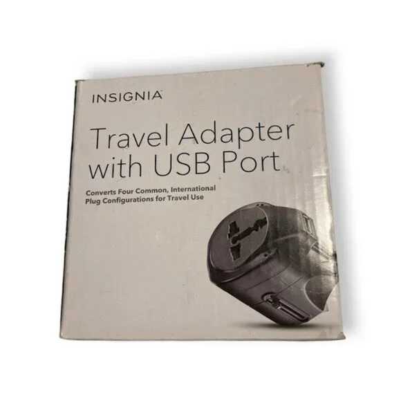 NEW Insignia Travel Adapter with USB Port - Universal Travel Adapter