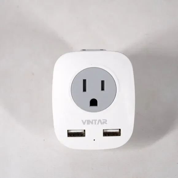 Tessan European Europe Travel Plug Adapter 3250W Max WS-07-2U White Gray