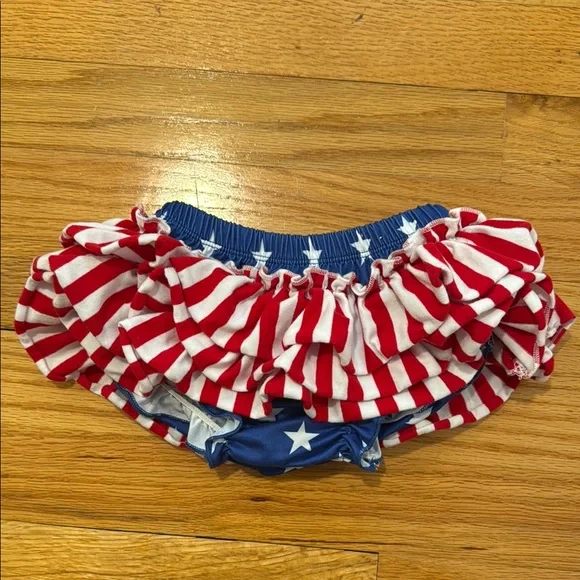 Little Sweetees Patriotic Striped Ruffle Bloomers for baby