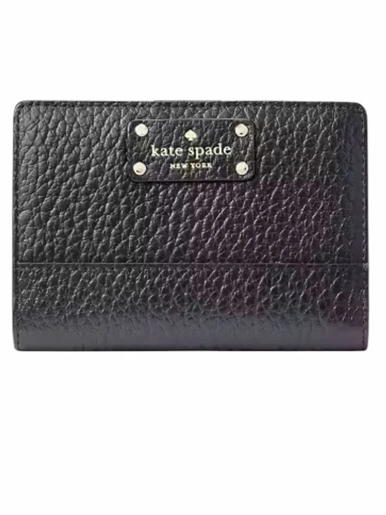 Kate Spade Bay Street Stacy bifold wallet in black pebbled leather - Like New