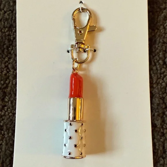Lipstick Bag Charm Keychain - kate spade new york x Target Cream/Black/Red