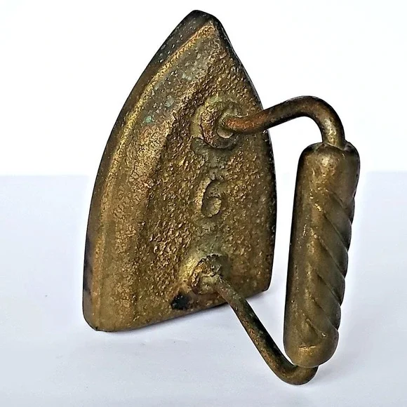 Antique Bronze Cast Iron Clothing Press Iron Vintage 5lbs 11oz 1825