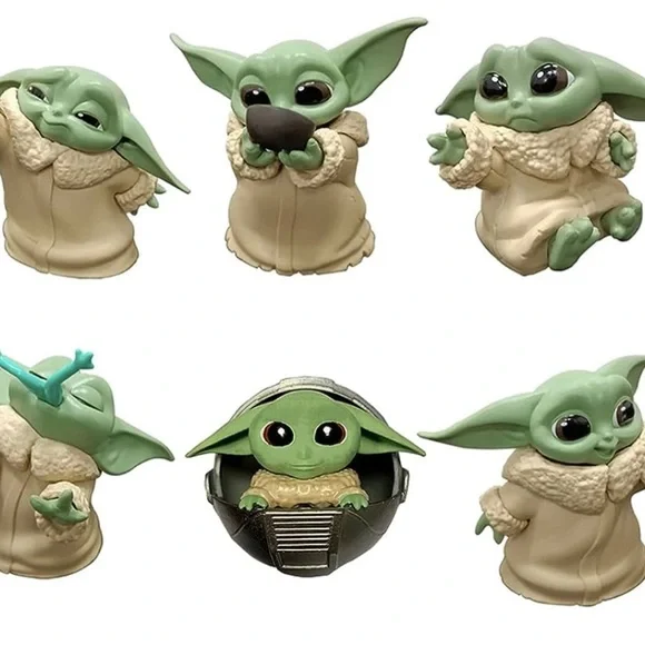 6 Baby Grogu figurines