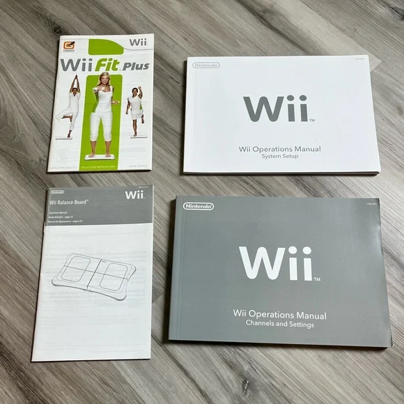 Various Wii Manuals - Wii, Wii Fit Plus, Wii Balance Board
