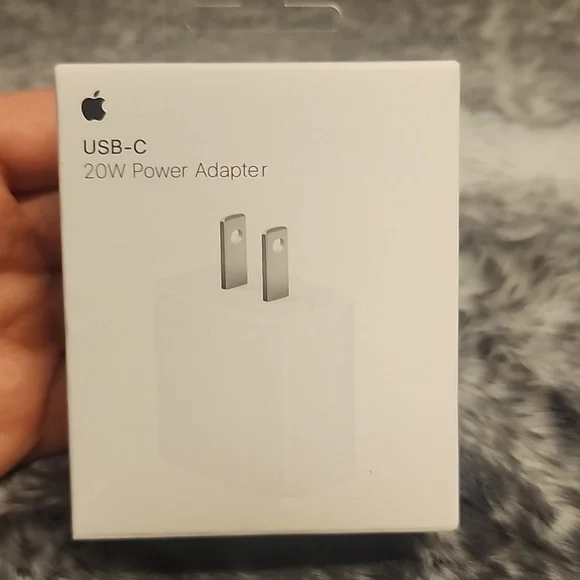Power adapter with a usb-c to lightning cable