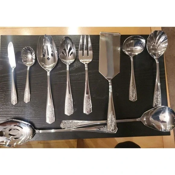 Reed & Barton Stainless Serving Set NEW. 10 Pieces.