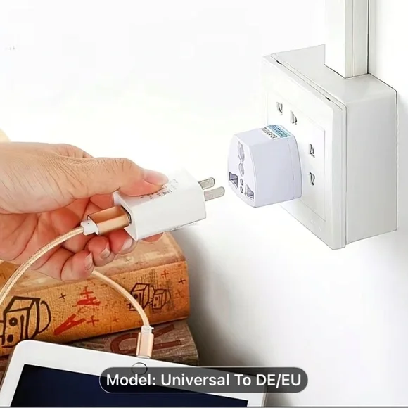 1pc International Travel Universal Adapter Electrical Plug, UK US EU AU To DE