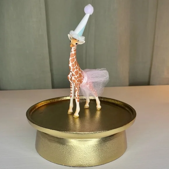 Baby Giraffe with Tutu Cake Topper