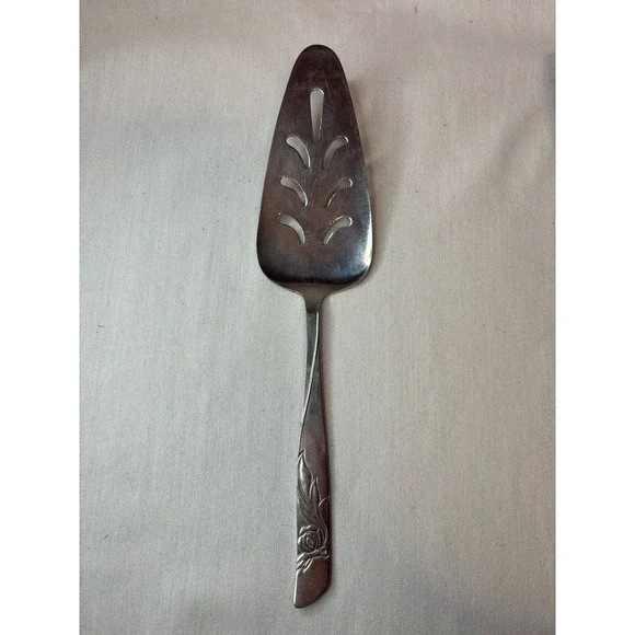 NSCO Stainless Steel Cake/Pie Slice Silver Floral Handle 10 in
