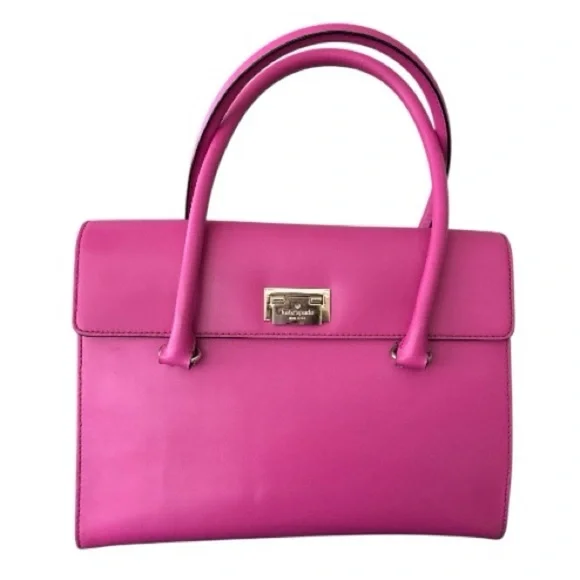 KATE SPADE leather purse,structured, Harwood Place Sinclair, Snapdragon Pink