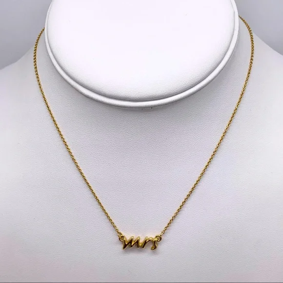 Kate Spade Gold “Mrs” Necklace