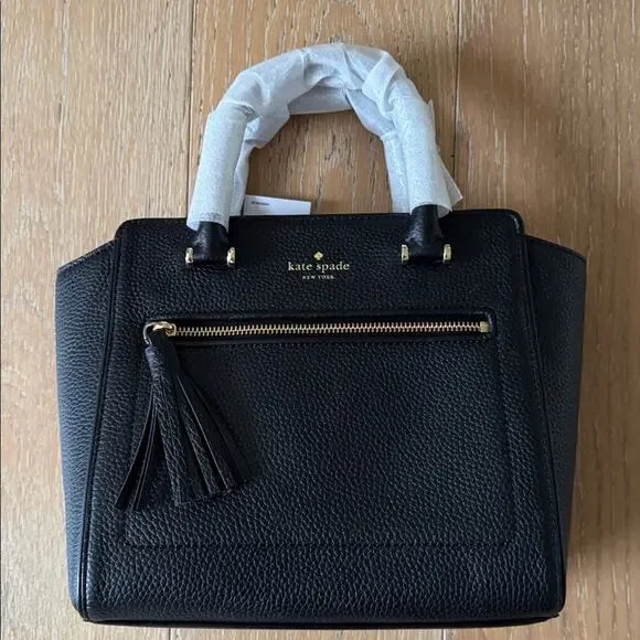 Kate Spade Chester Street Small Allyn Satchel Black Leather Crossbody Office