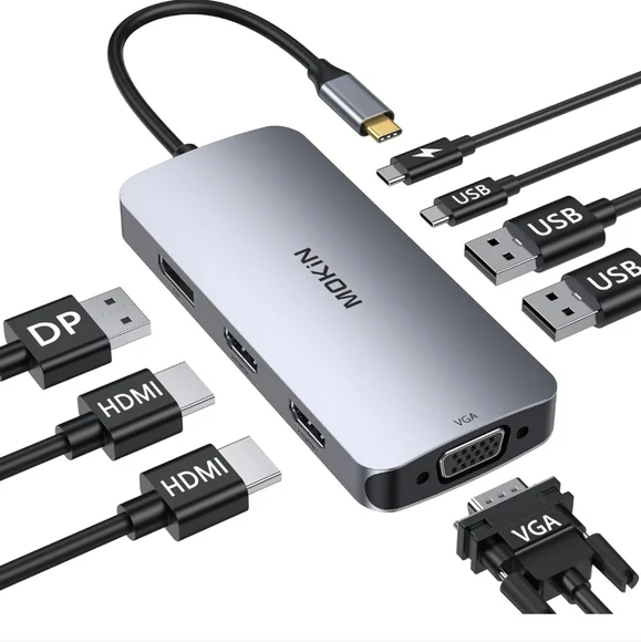 8 in 1 USB C docking station