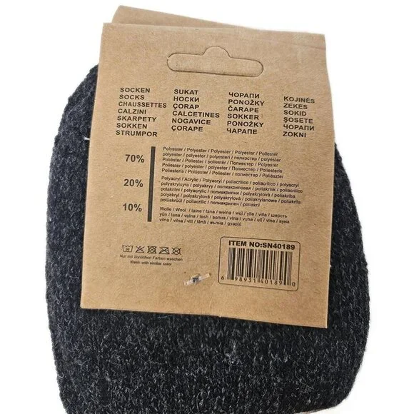 Men Wool Socks Winter Alpaca Solid Warm Boot Casual Thermal Thick 10-13 6-Pack