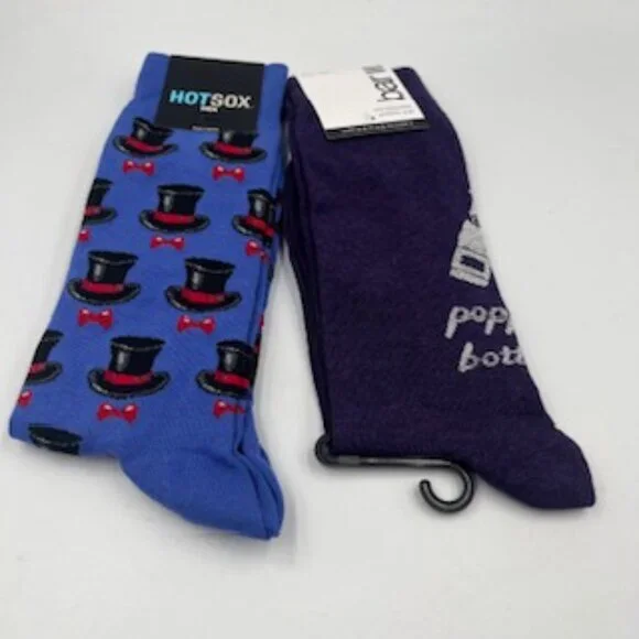 Hot Socks Party Crew‎ Socks Casual / Dress Socks Mens Size 10-13 NWT